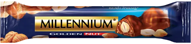 Батончик Millennium Golden Nut молочний з цілим горіхом