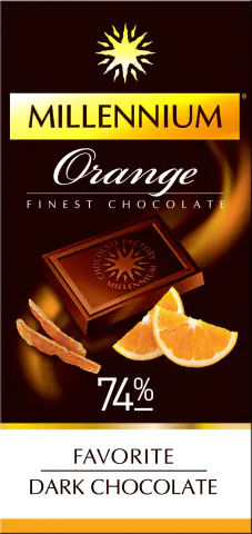 Шоколад Millennium Favorite Orange чорний 74% 100г
