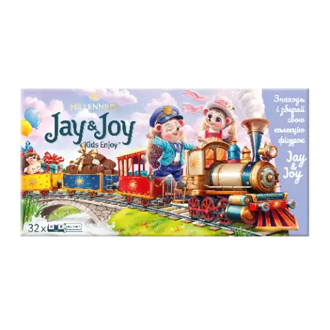 Шоколад Millennium Jay&Joy молочний з молочною начинкою 360г