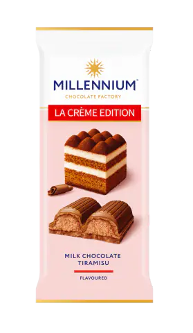 Шоколад Millennium La Creme Edition мол з крем нач смак Тірамісу 100г