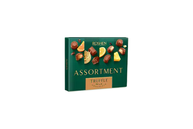 Цукерки Assortment Truffle Milk Chocolate 148г ROSHEN