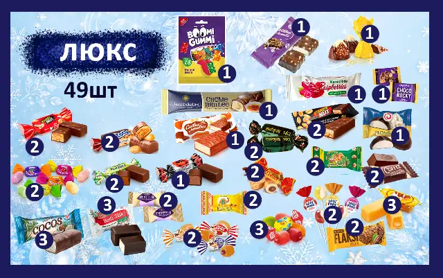 Солодкий подарунок "Крижаний палац" у металевому пакуванні, 810г — Металеве пакування