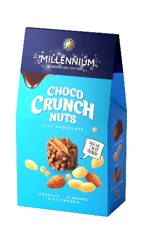 Цукерки Millennium Choco Crunch мол з арах,мигд, рис кул 100г