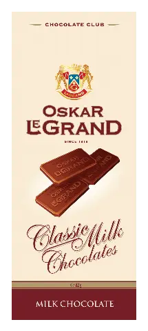 Шоколад Oskar le Grand молочний